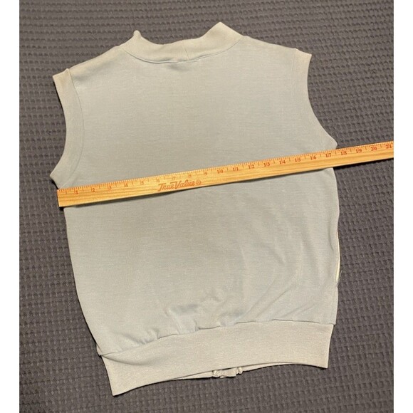 Vintage Ladies Winning Ways Sz M Baby Blue Snap Cardigan Sweater Vest Taiwan ROC - Picture 8 of 8